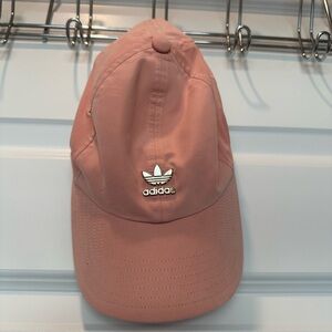Adidas Pink Suede Adjustable Hat with Gold Plated Logo